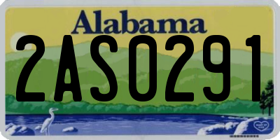 AL license plate 2AS0291