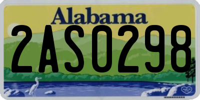 AL license plate 2AS0298