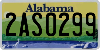 AL license plate 2AS0299