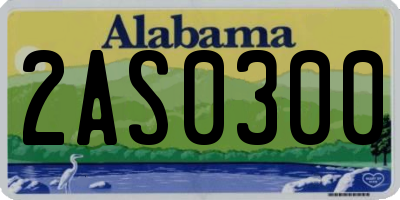 AL license plate 2AS0300