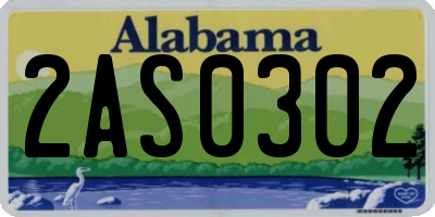 AL license plate 2AS0302