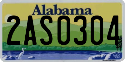 AL license plate 2AS0304