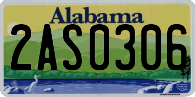 AL license plate 2AS0306