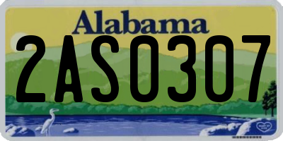 AL license plate 2AS0307