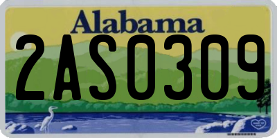 AL license plate 2AS0309