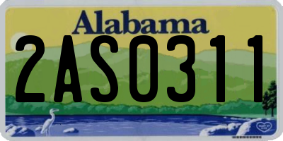AL license plate 2AS0311