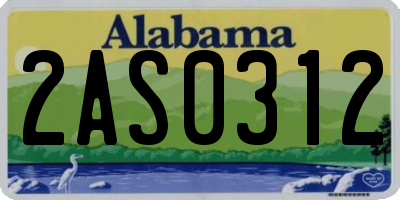 AL license plate 2AS0312