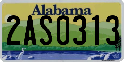 AL license plate 2AS0313