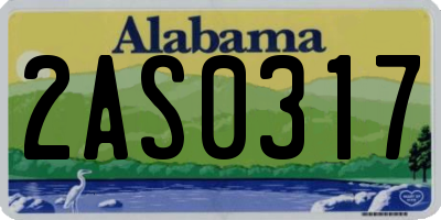AL license plate 2AS0317