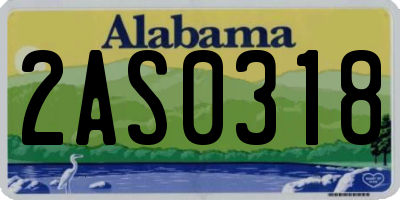 AL license plate 2AS0318