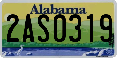 AL license plate 2AS0319