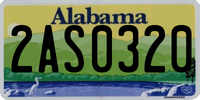 AL license plate 2AS0320