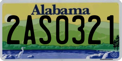 AL license plate 2AS0321