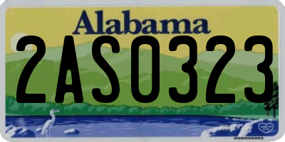 AL license plate 2AS0323