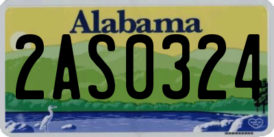 AL license plate 2AS0324
