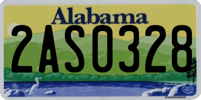 AL license plate 2AS0328