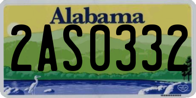 AL license plate 2AS0332