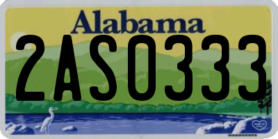 AL license plate 2AS0333