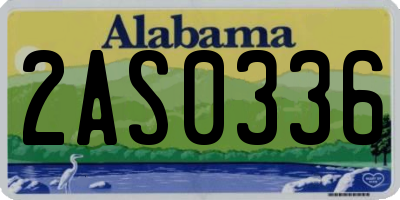 AL license plate 2AS0336