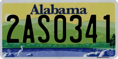 AL license plate 2AS0341