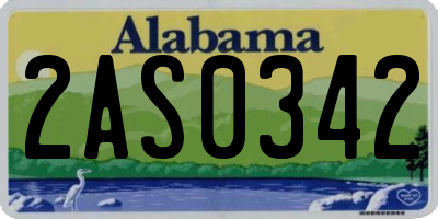 AL license plate 2AS0342