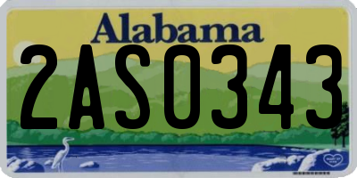 AL license plate 2AS0343