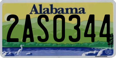 AL license plate 2AS0344