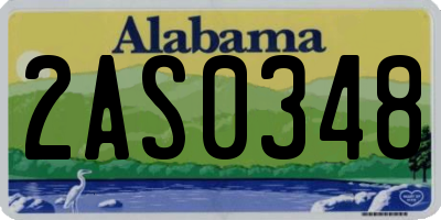 AL license plate 2AS0348