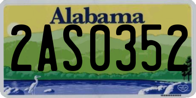 AL license plate 2AS0352