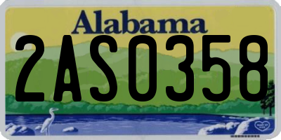 AL license plate 2AS0358