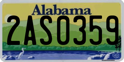 AL license plate 2AS0359