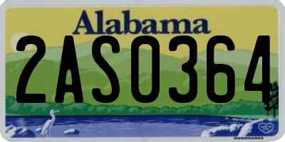AL license plate 2AS0364