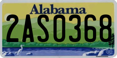 AL license plate 2AS0368