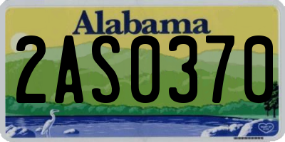 AL license plate 2AS0370