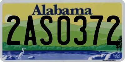 AL license plate 2AS0372