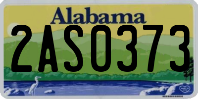 AL license plate 2AS0373
