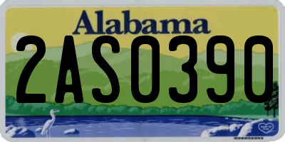 AL license plate 2AS0390
