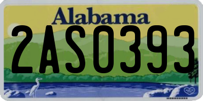AL license plate 2AS0393