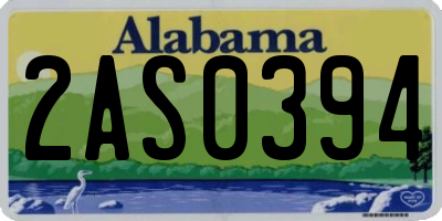 AL license plate 2AS0394