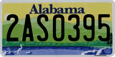 AL license plate 2AS0395