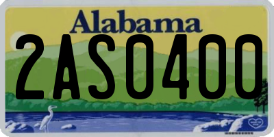 AL license plate 2AS0400