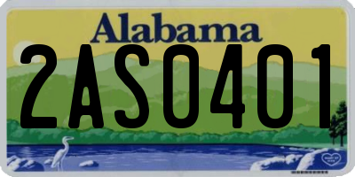 AL license plate 2AS0401