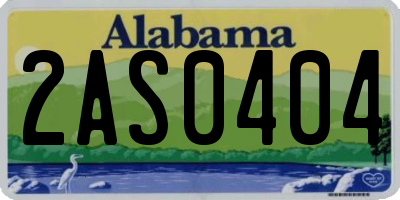 AL license plate 2AS0404