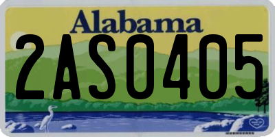 AL license plate 2AS0405