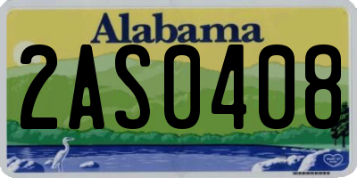 AL license plate 2AS0408