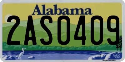 AL license plate 2AS0409