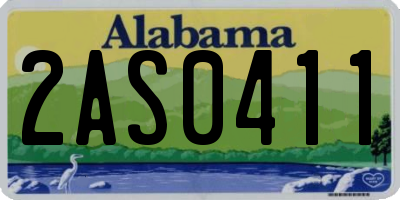 AL license plate 2AS0411