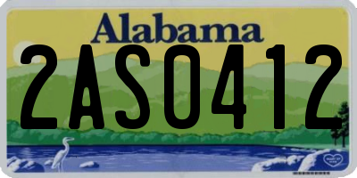 AL license plate 2AS0412