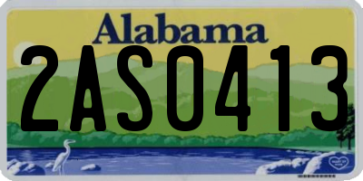 AL license plate 2AS0413