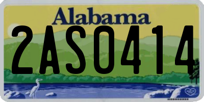 AL license plate 2AS0414